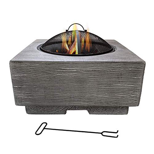 ZJFHEYUO Brasero pequeño, brasero de jardín, brasero de Barbacoa, brasero para jardín y Patio, Moderno y artístico, con Base de óxido de magnesio.
