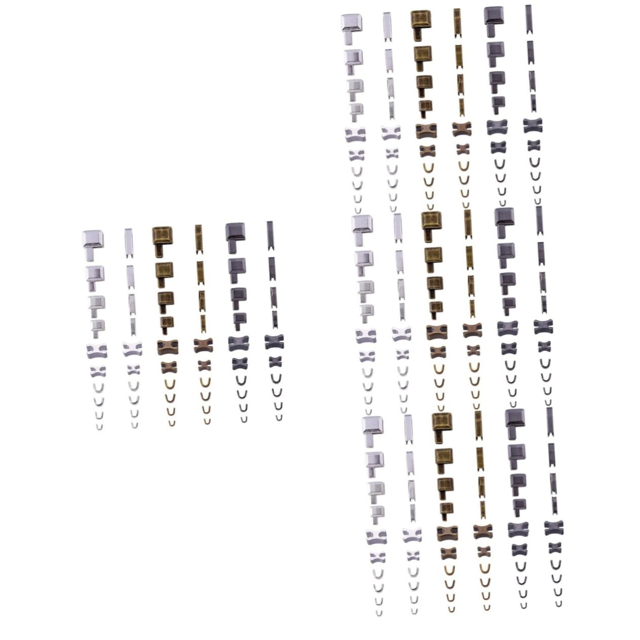 DIYEAH 4sets Accessori Per Riparazione Zipper Di Per Chiusure Kit Pratico Per Riparare Abbigliamento e Zipper Danneggiati Facile Da Usare e Durevole