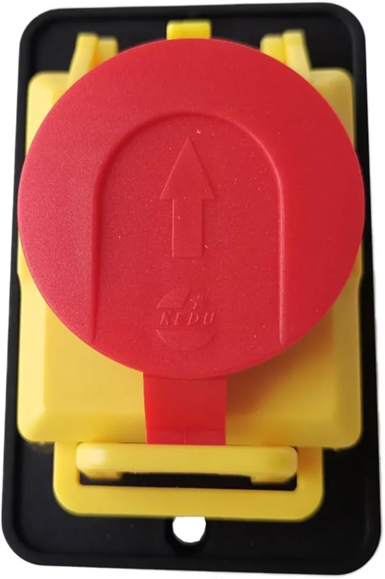 KJD12-14 Electromagnetic Switch 6Pins Emergency Stop Pushbutton Switches for Electrical Carpentry Tools 16A AC 220-240V