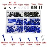 Motorrad-Aftermarket-Ersatzteile, 100% Markened New.Designed Durch Überprüfen der Bedürfnisse der Mechanik- und Fahrer am Händler und auf der Rennstrecke verfügt dieses Kit über 223 Stücken von Premium-Fabrik-Metrik-Hardware, einschließlich Sockethead-Bolzen, Knopfschrauben, Flanschbolzen, Nylon-Removablers,Nüsse, Verkleidungsschrauben mit Nylonscheiben, Windschutzscheiben und mehr.