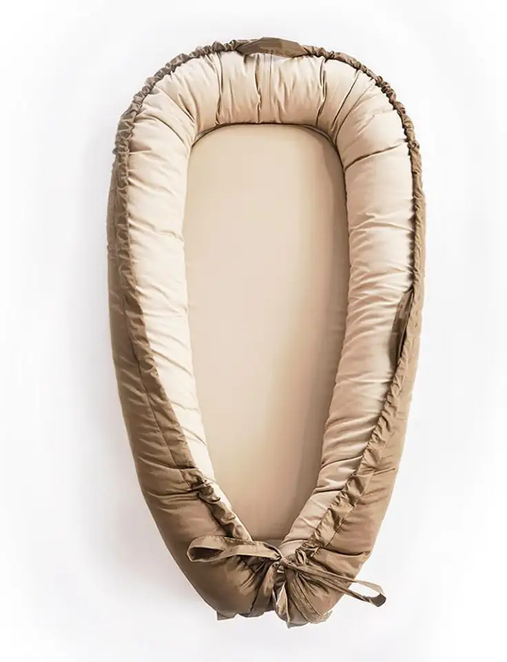 Espreguiçadeira de bebê, capa de ninho de bebê para bebês, de algodão reversível e respirável, assento de chão ajustável para tempo de barriga, espreguiçadeira infantil portátil, presente para