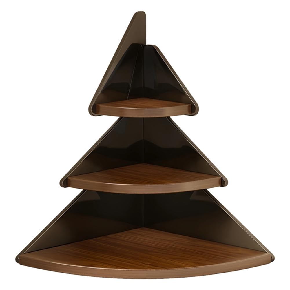 Hndhbfgrt Floating Corner Shelf Set of 3 Solid Wood for Plant Corner Shelves Wall Shelves Shelving for Bedroom for Kitchen