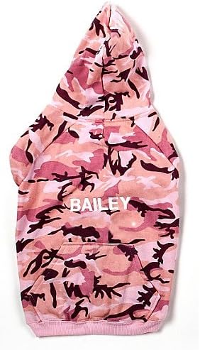 Personalized Colored Camo Dog Hoodie XS Pink