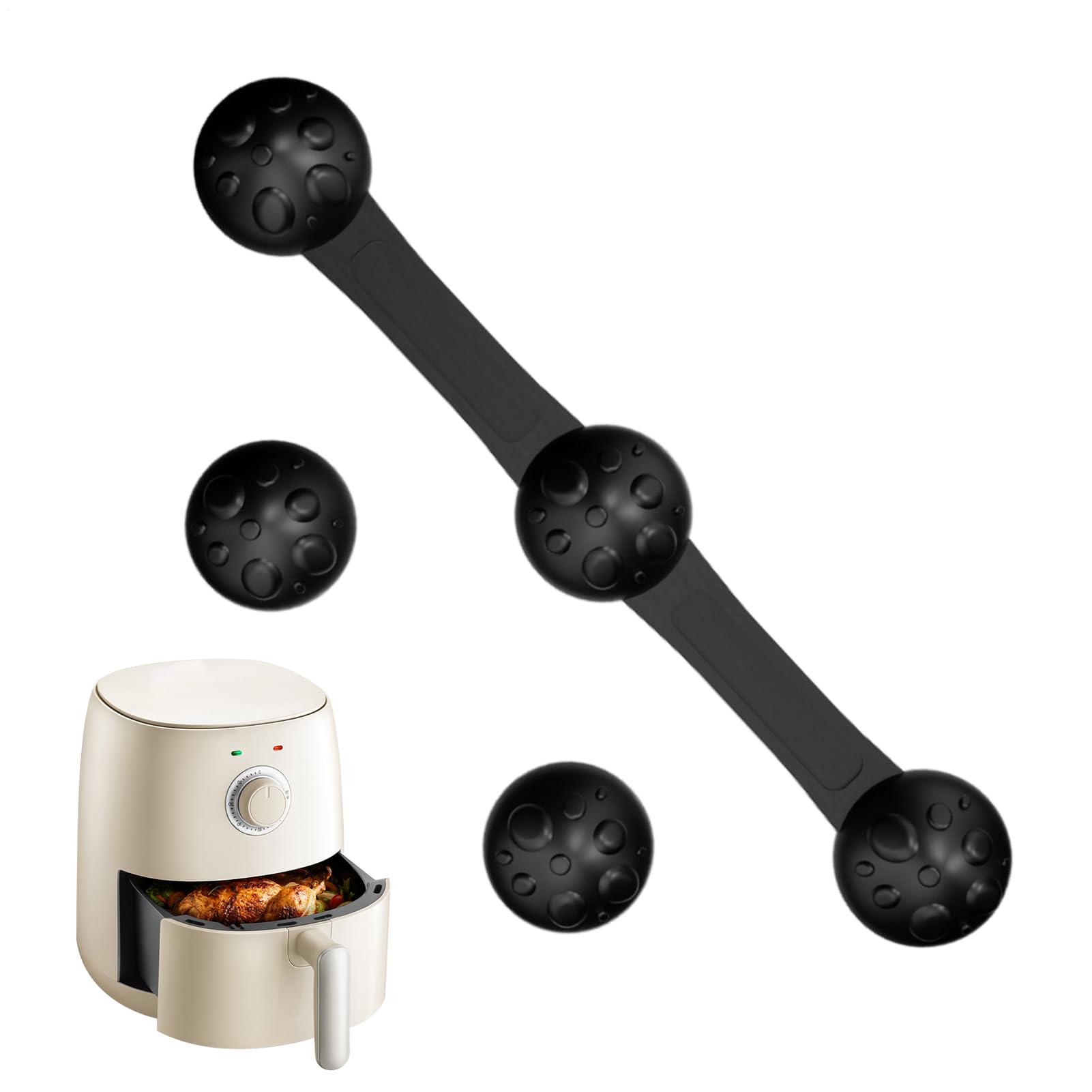 Imán De Silicón para Freidora De Aire | Accesorios Resistentes A Altas Temperaturas - Prevención Magnética De Quemaduras para Cocina Armario Recetario Pizarra Puerta Hogar