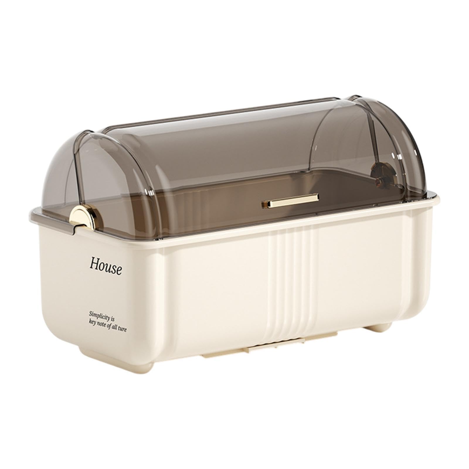 Escurreplatos con Tapa Hermética Organizador de Platos Cubiertos Soporte para Tazas Bandeja de Drenaje Material PP Adecuado para Cocina Hogar, XL