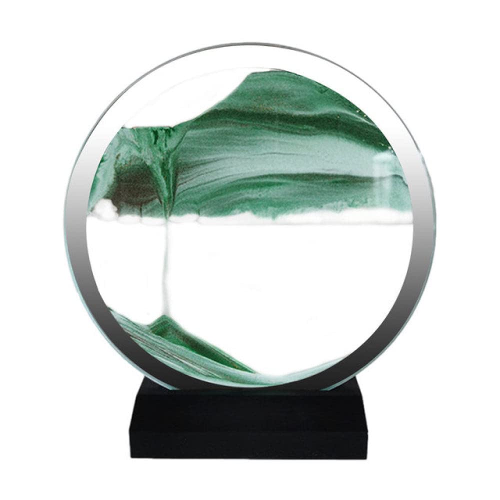 Tableau de sable mouvant Youther verre rond haute transparence ornement 3D