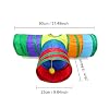 Qpets® 3 Way Rainbow Tunnel Cat Toys Pet Tube Collapsible Play Toy Kitten Toys Cat Playing Toys Indoor Outdoor Kitty Puppy Toys for Puzzle Exercising Hiding Training Toy