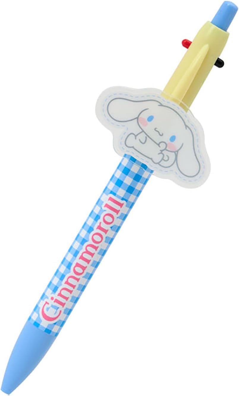 Sanrio 642185 2-Color Ballpoint Pen & Mechanical Pencil, Cinnamoroll, PMMA Ballpoint Pen Ink Color: Black, Red, Retractable Type, Includes Mascot Clip