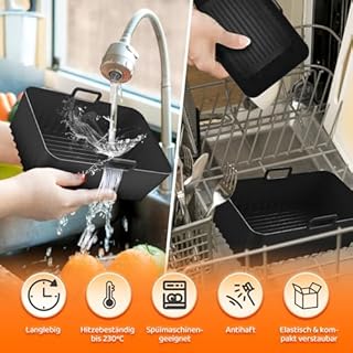 Ninja Heißluftfritteuse Zubehör - Airfryer Zubehör für Ninja Foodi Max Dual Zone AF400EU, AF300EU, AF400EUCP 7.6L-9.5L Und Anderen Dual Zone Air Fryer | BPA-frei,Spülmaschinenfest,Airfryer Accessories
