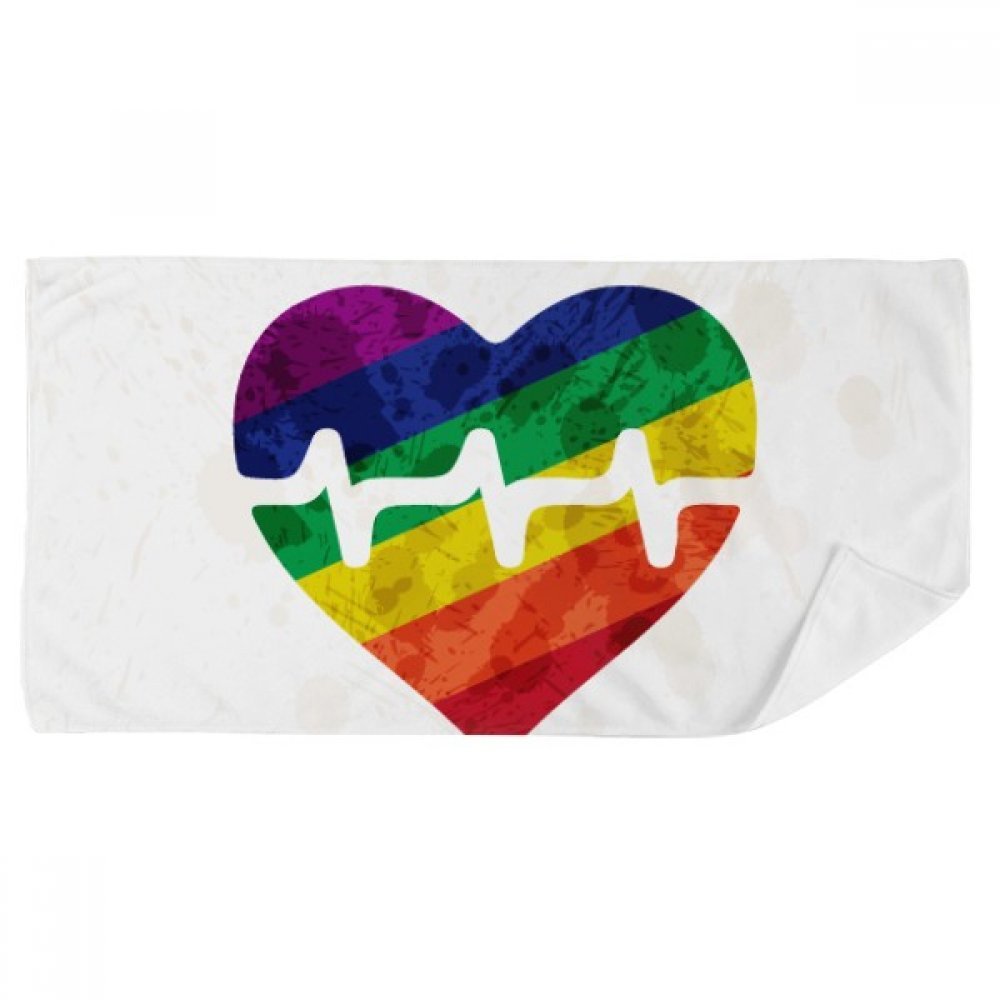 Débarbouillette douce LGBT coeur électron multicolor pour visage
