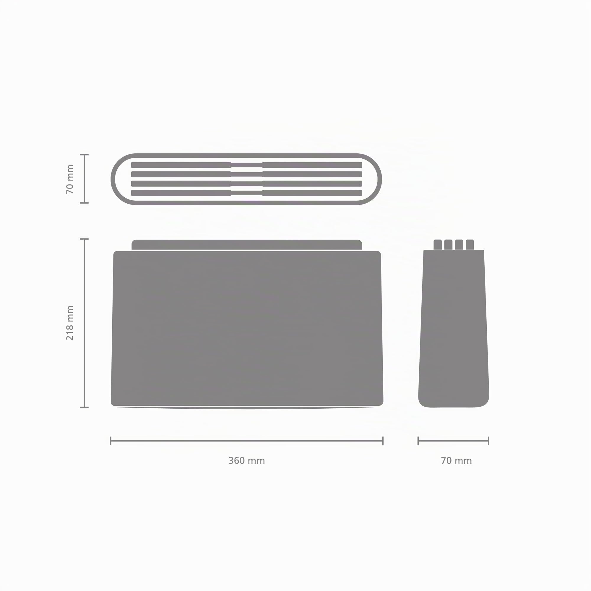 Brabantia Tasty+ Schneidebrett, 4 Stück, Dark Grey