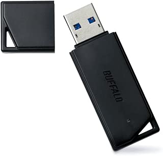 BUFFALO USB3.0対応 USBメモリ 32GB キャップ式 ブラック RUF3-K32GA-BK/N