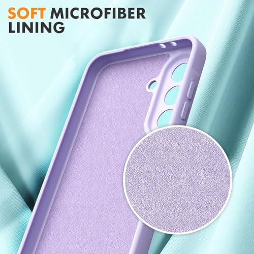 Image of DIZORO Microfiber Candy Case for Samsung A36 5G Smooth Touch Cushion Liquid Soft Silicone Gel Rubber Phone Cases Non-Slip Full Body Protective Shockproof Back Cover (Purple)