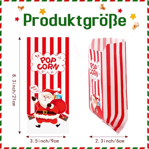 SEPGLITTER 200Pcs Christmas Popcorn Bags, Popcorn Box, Small Candy Paper Bags Party Box Machine Accessories for Bars Movie Nights - Image 2
