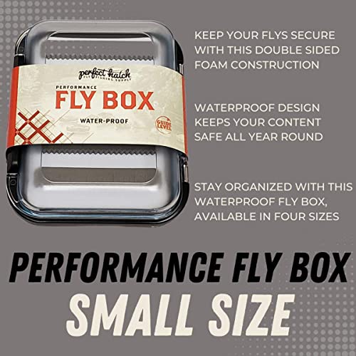 Perfect Hatch Black Waterproof Fly Box, Small #TOP1