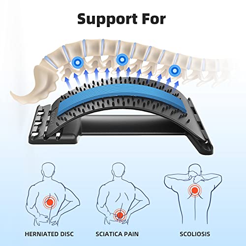 Filust Back Stretcher For Lower Pain Relief, Cracking Device, Multi-Level Massager Cracker Board, Spine Relief Herniated Disc, Sciatica, Scoliosis #TOP3