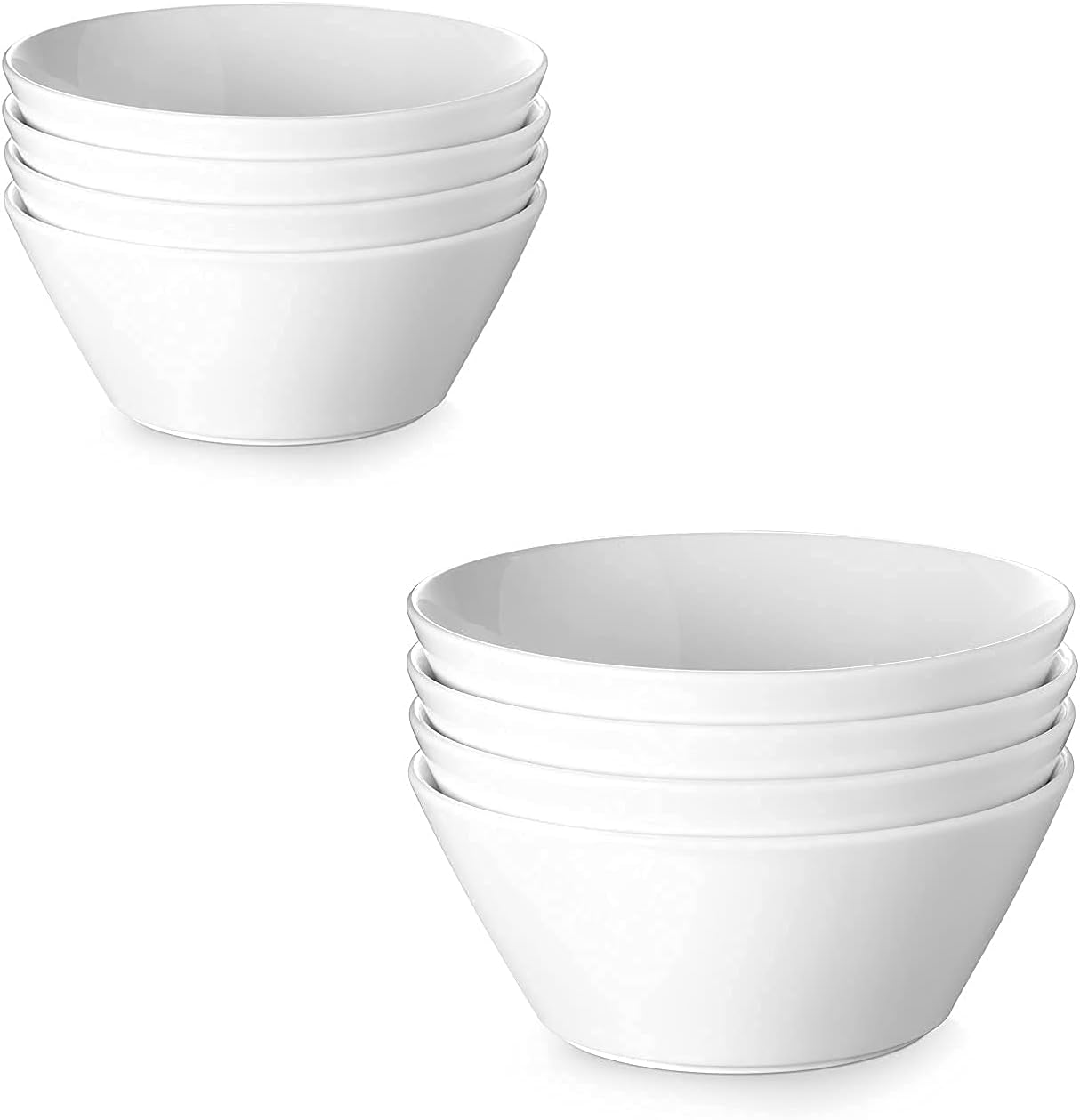 DOWAN Bundle - 32 Oz Soup Bowls & 58.5 Oz Large Salad Bowls - Set of 8