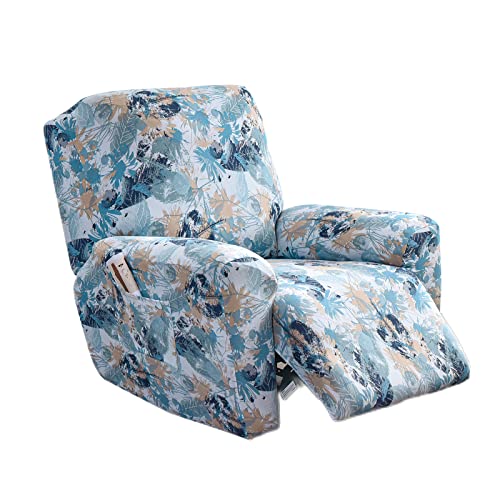 Image of Eco-Ancheng Recliner Slipcovers 4-Pieces Lazyboy Recliner Covers Recliner Couch Covers Recliner Chair Cover Non Slip Reclining Slipcovers with Storage Pockets Furniture Protector for Living Room