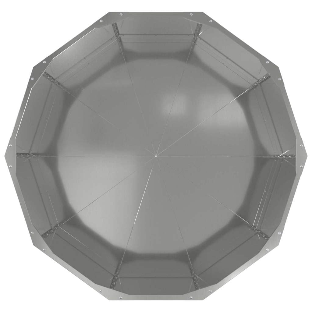 Letto rialzato per orto, fioriera, in argento, 90 x 90 x 50 cm, in acciaio zincato, fioriera per coltivare piante grasse in giardino, terrazza balcone