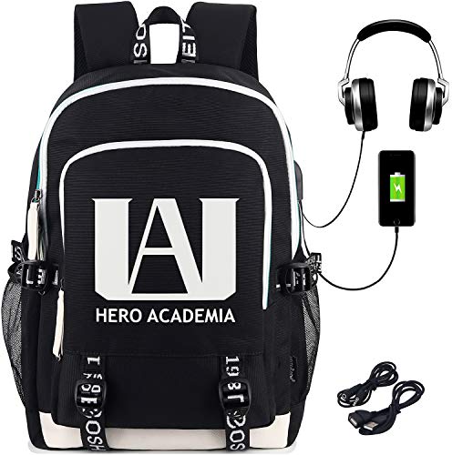 Roffatide Anime My Hero Academia Backpack Luminous Printed College School Bag Laptop Backpack With Usb Charging Port & Headphone Port #TOP3