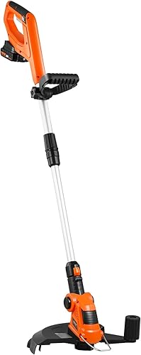 Miniatura 9 de VEVOR Recortadora de cuerda inalámbrica, 12 pulgadas, 20 V, alimentador de malezas con alimentación automática, 3 carretes, batería y cargador