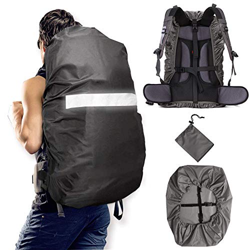 Wszcml Backpack Rain Cover, Upgraded Adjustable Waterproof Backpack Cover (10-90L) (Gray, S (For 10L-25L Backpack)) #TOP1