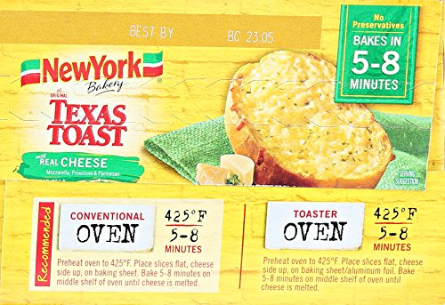 New York Texas Toast, Garlic Toast With Cheese, 13.5 Oz (Frozen) #TOP2