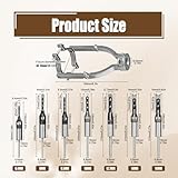 Square Hole Drill Bit Sets, Woodworking HSS Wood Mortising Chisel Countersink Bits Hole Mortise Drill Bit Set with Adapter, 6.4mm 8mm 9.5mm 10mm 11mm 12.7mm 14mm 16mm (7PCS) - Image 6