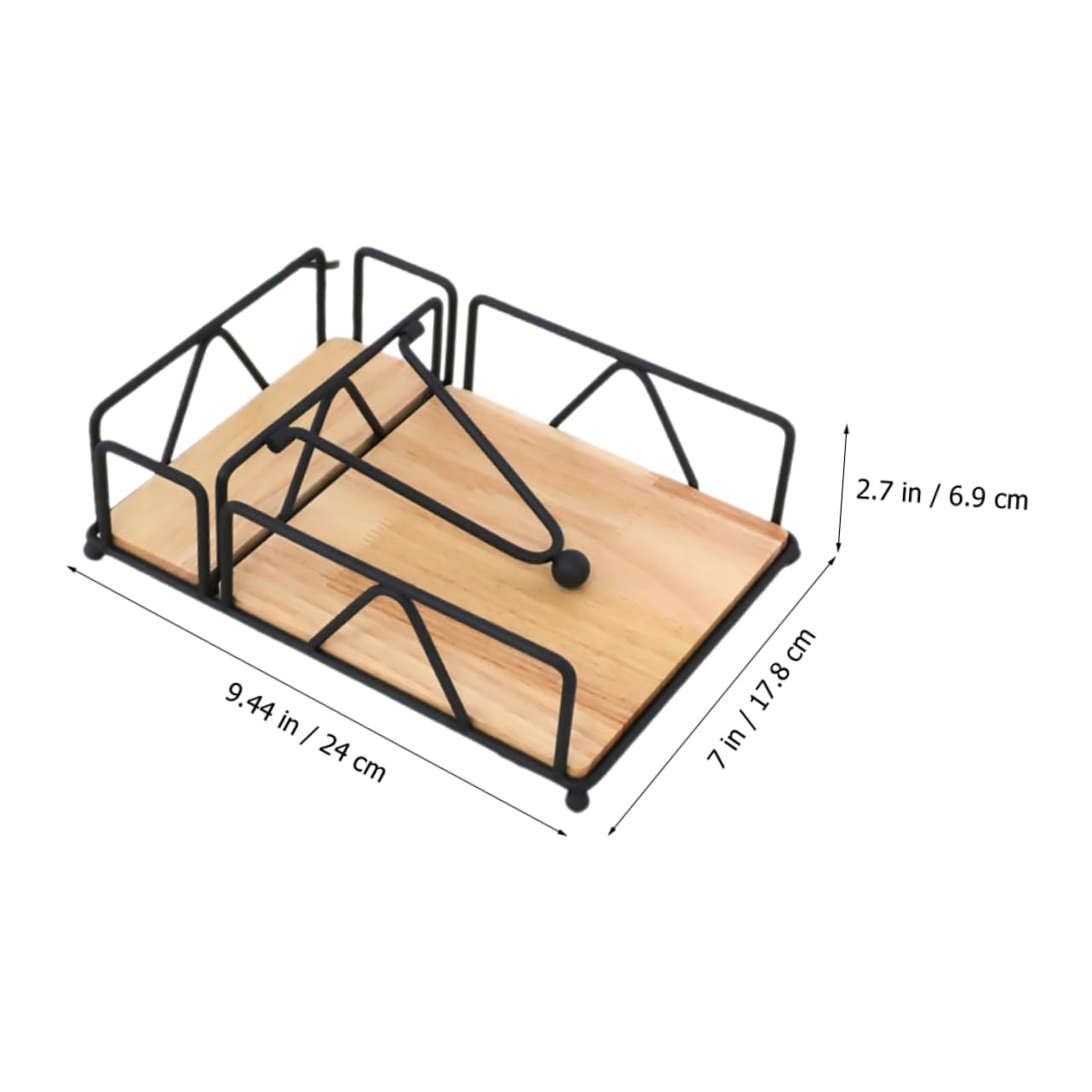 Sosoport Portatovaglioli in Ferro e Legno Rustico per Tavolo da Cena, Resistente senza Sbavature, Design Unico per Decorazioni Eleganti della Tavola