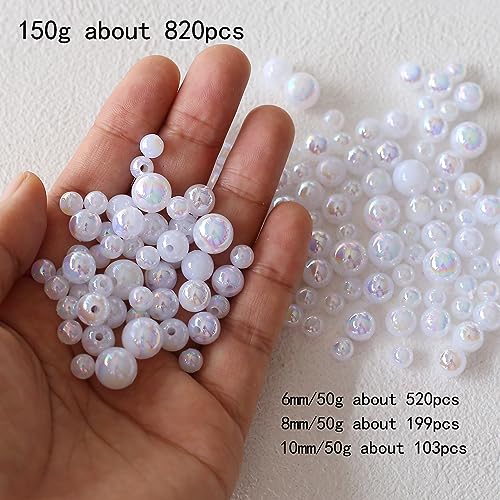 HERZWILD Plastic Beads, Colorful Laser Pony Beads for DIY Jewelry Craft Making, Necklace, Bracelet, Earrings, Key Chains - Image 2