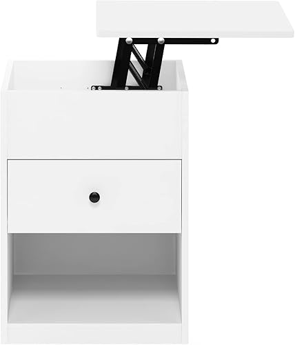 Miniatura 8 de Furinno Jensen Lift Top - Mesita de noche, color blanco sólido Blanco sólido,Americano,gris roble francés,https://www.amazon.com/dp/undefined