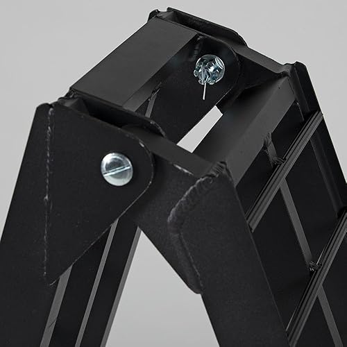 Miniatura 4 de Titan Ramps Par de rampas de arco de 10 pies, plegable de aluminio negro, clasificado 1200 libras, portátil todo terreno, correas de seguridad