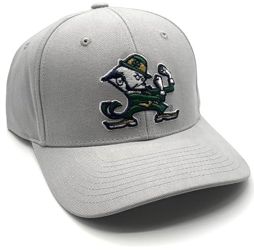 Gorra clásica logo Notre Dame ajustable bordado gris miniatura 1