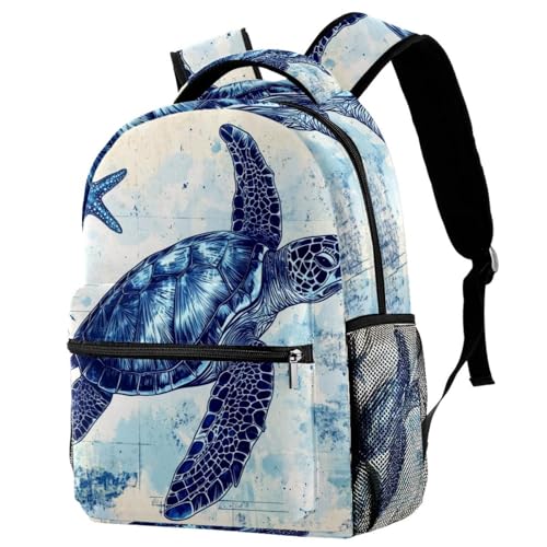 Sac à dos rétro en forme de tortue avec compartiment gourde pour petits et grands