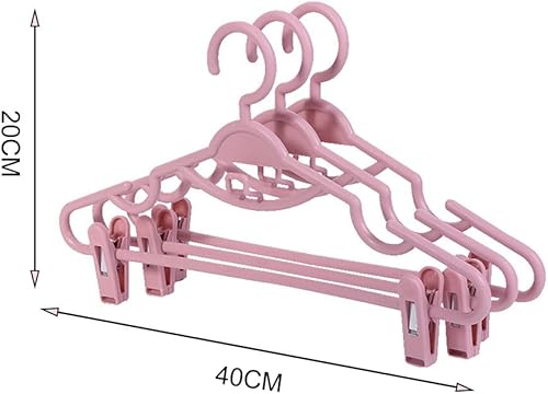 Miniatura 4 de 10 perchas de ropa con clips, organizador de falda antideslizante, perchas antideslizantes para pantalones, perchas de plástico delgadas y