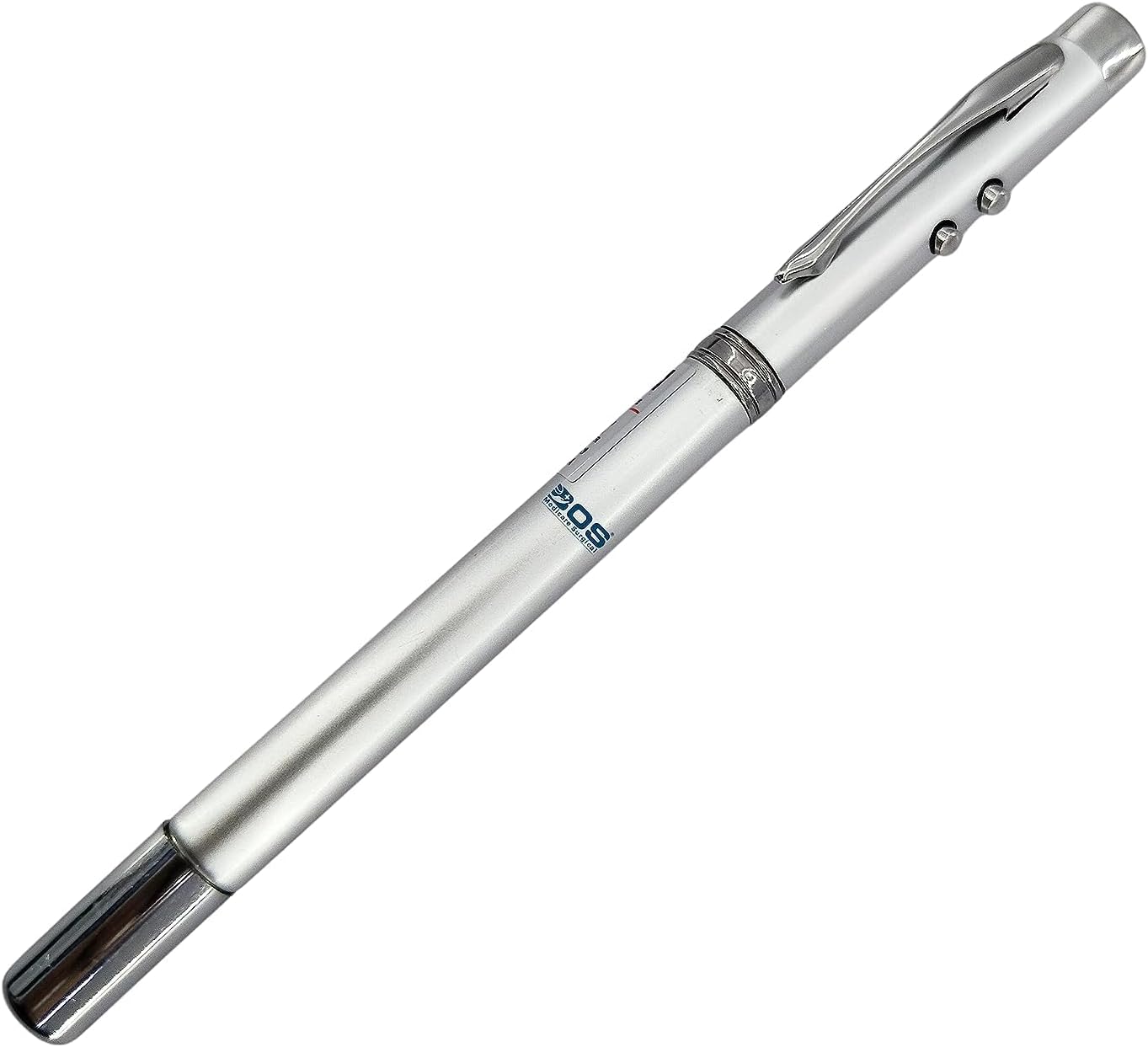 5-in-1 LED Medical Pen Torch for Doctors, Nurses, Students & Clinical Examination with Pupil Gauge, Ruler, Clip, and Pocket-Friendly Design – Silver