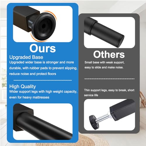 Eleechen 4 Pcs Bed Legs Adjustable, 7-12inch (18-31cm) Furniture Leg Table Legs, Metal Furniture Support Feet Heavy Duty Bed Center Frame Slat Support Leg for Desk/Bed/Sofa/Table/Cabinets (18-31cm) - Image 2