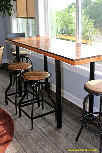 TableLegsOnline 34-1/2" Tall Counter Height Leg - Flat Black