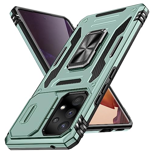Galaxy A53 5G ケース リング付き スライド式カメラプロテクター付き 衝撃吸収 保護ケース PC スタンド機能 車載ホルダー対応 米軍MIL規格 金属リング 擦り傷防止 滑り止め A53 5G / SC-53C / SCG15 カバー カバー