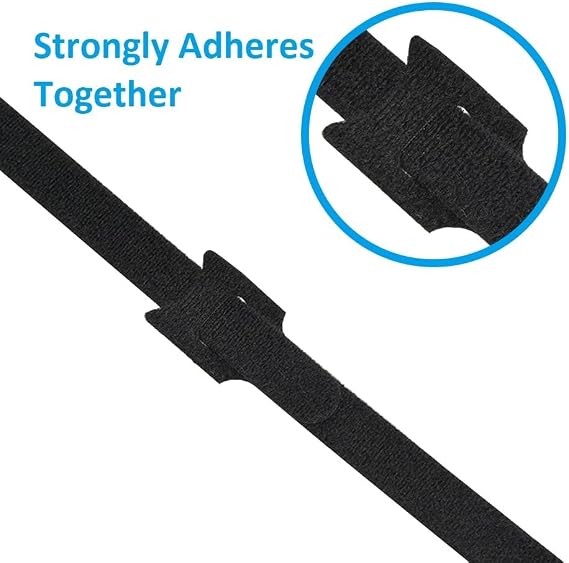 InstallerParts Cable Management Hook and Loop Wrap Strap 1/2 Width Assorted colors, 6'', 60pc