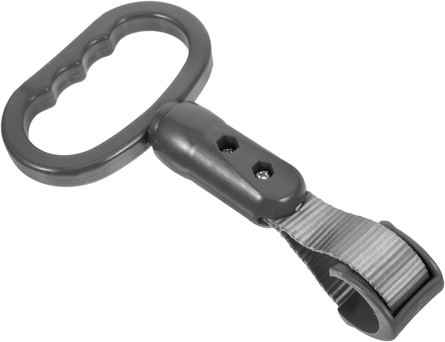 Bus Hand Straps Replacement Handle Rings for Subway and Bus, Gray Oval Assist Handles for Elderly Car Support, Non-Slip Grip for Public Transit and Vehicle Safety