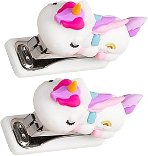 jojofuny 2 Grapadoras Portátiles De Mano Con Dibujos Animados Papelería Para La Escuela Oficina Trabajo Para Bebés Con Clip Color Rosa Pequeñas Grapadoras Estéticas De Acero