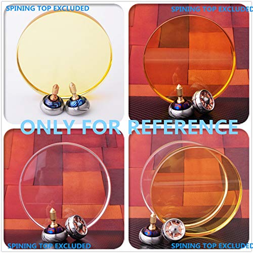 Joytech 3.93'' (100mm) Diameter Spinning Top Base K9 Crystal Glass Concave Mirror, Great High End Transparent Surface Double Concave Top Accessory DZ04 - Thumbnail 3
