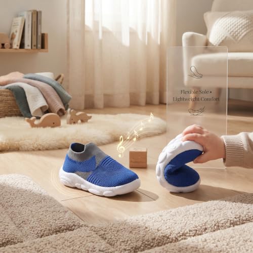 Image of Infant Shoes for Baby Boys & Girls | Musical Sound Walking Shoes | First Walker Shoes for Toddlers | Lightweight Breathable Knit Sneakers | Soft Sole Comfortable Slip On Shoes for Newborns, Babies & Kids