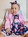 fioukiay Baby Girl Dress and Cardigan Set Infant Girl Bowknot Dresses Outfit Set Clothes with Diaper Cover Fall Winter, 6-12 Months