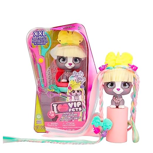 VIP Pets Hair Academy Lady Gigi - Collezionabili Cagnolini con i Capelli XXL per Acconciare, Tagliare e Fare Extension di Capelli, Ottimale per Bambini e Bambine 4 anni o più