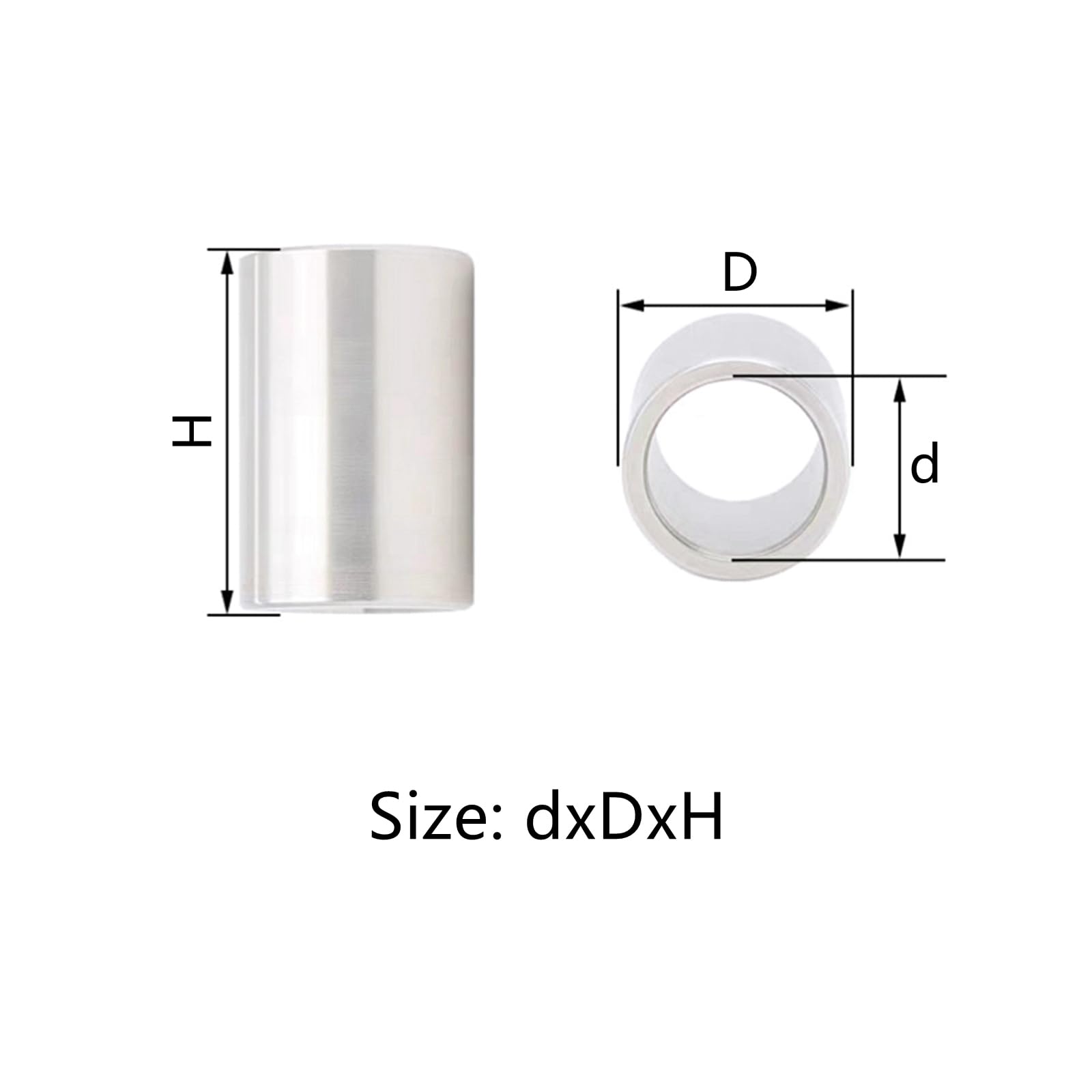 5 Stück Lagerbuchsen aus Aluminiumlegierung, 12,1 x 16 4 mm