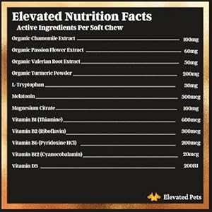 Blissful Bites Natural Calming Chews for Dogs, Calming Treats for Separation and Storm Anxiety Relief, Soothing and Sleep Aid, Puppy and Large Dog Calming Chews, 90ct