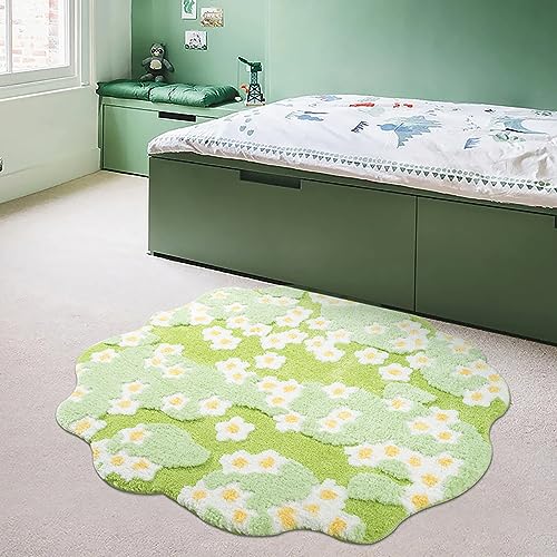 Tapete Moss 3D flores irregulares 39.4in verde miniatura 4