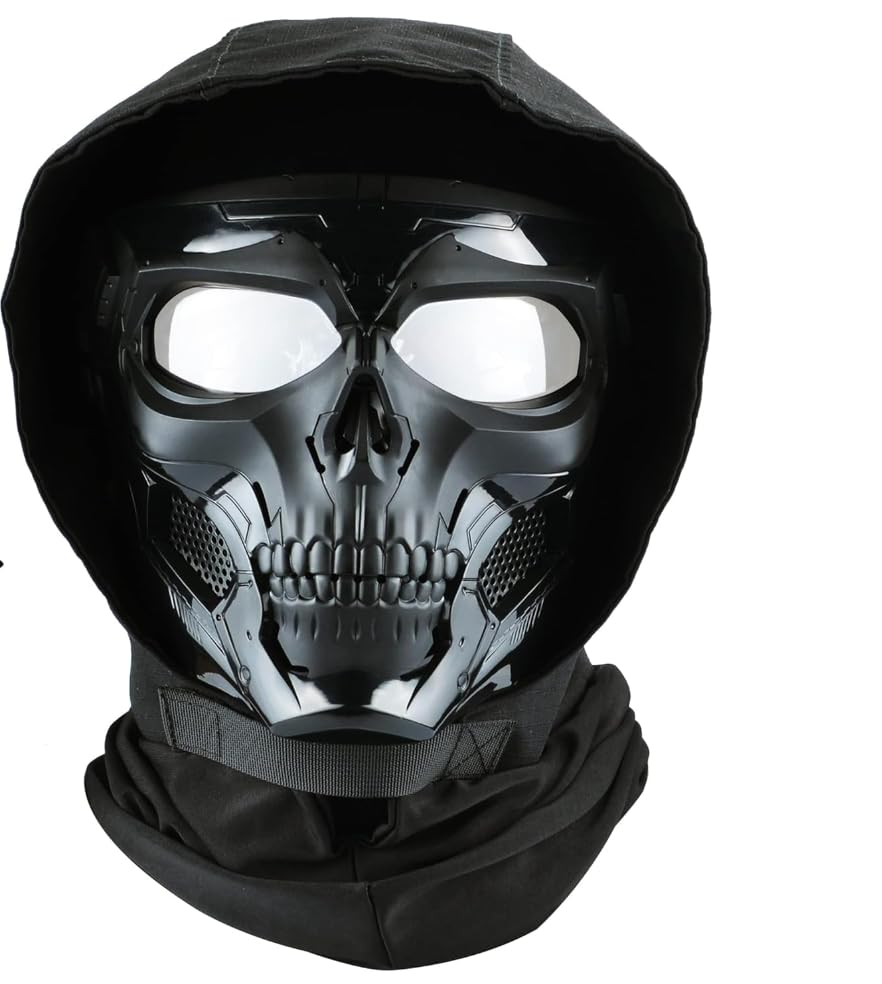 Cyberpunk Mask Full Face Tactical Face Mask | Airsoft Mask Full Face Anti-Fog | Techwear Cyberpunk Helmet Gas Mask Cosplay Armor | Airsoft Facemask for Men